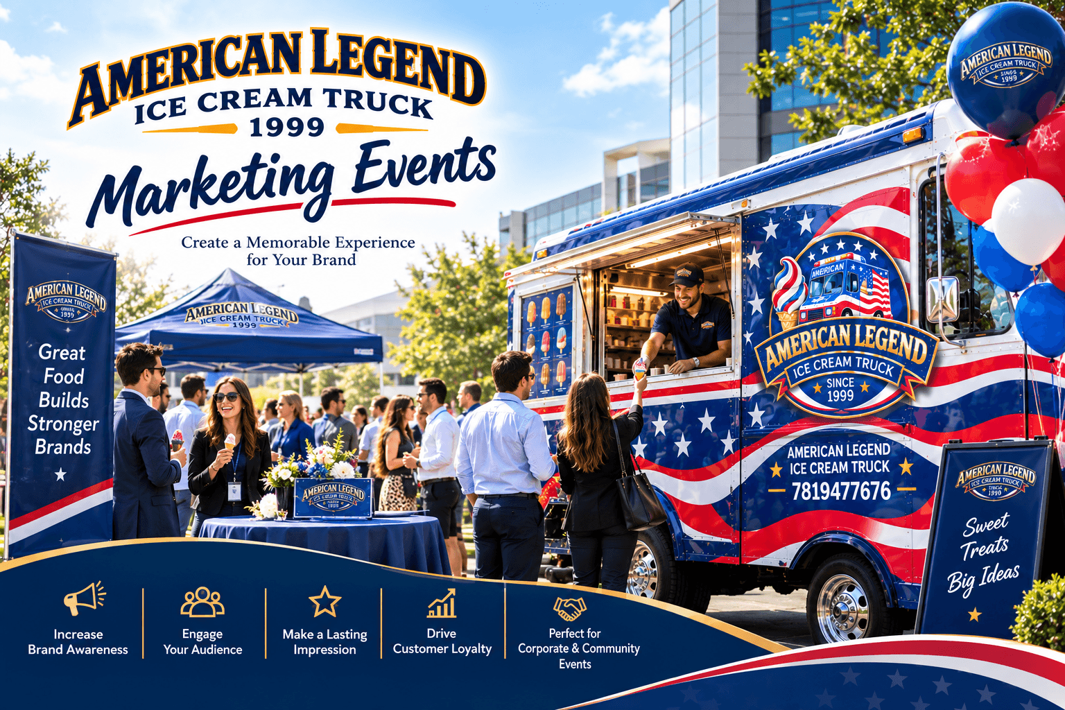 Marketing Events catering by American Legend Ice Cream Truck