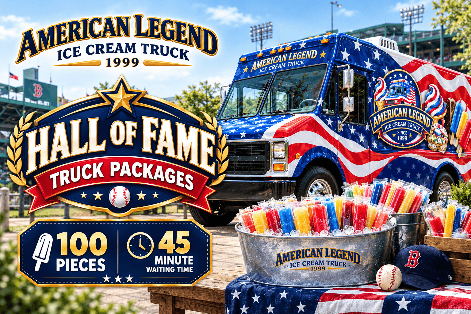 Hall of Fame - Premium ice cream truck catering package in New England