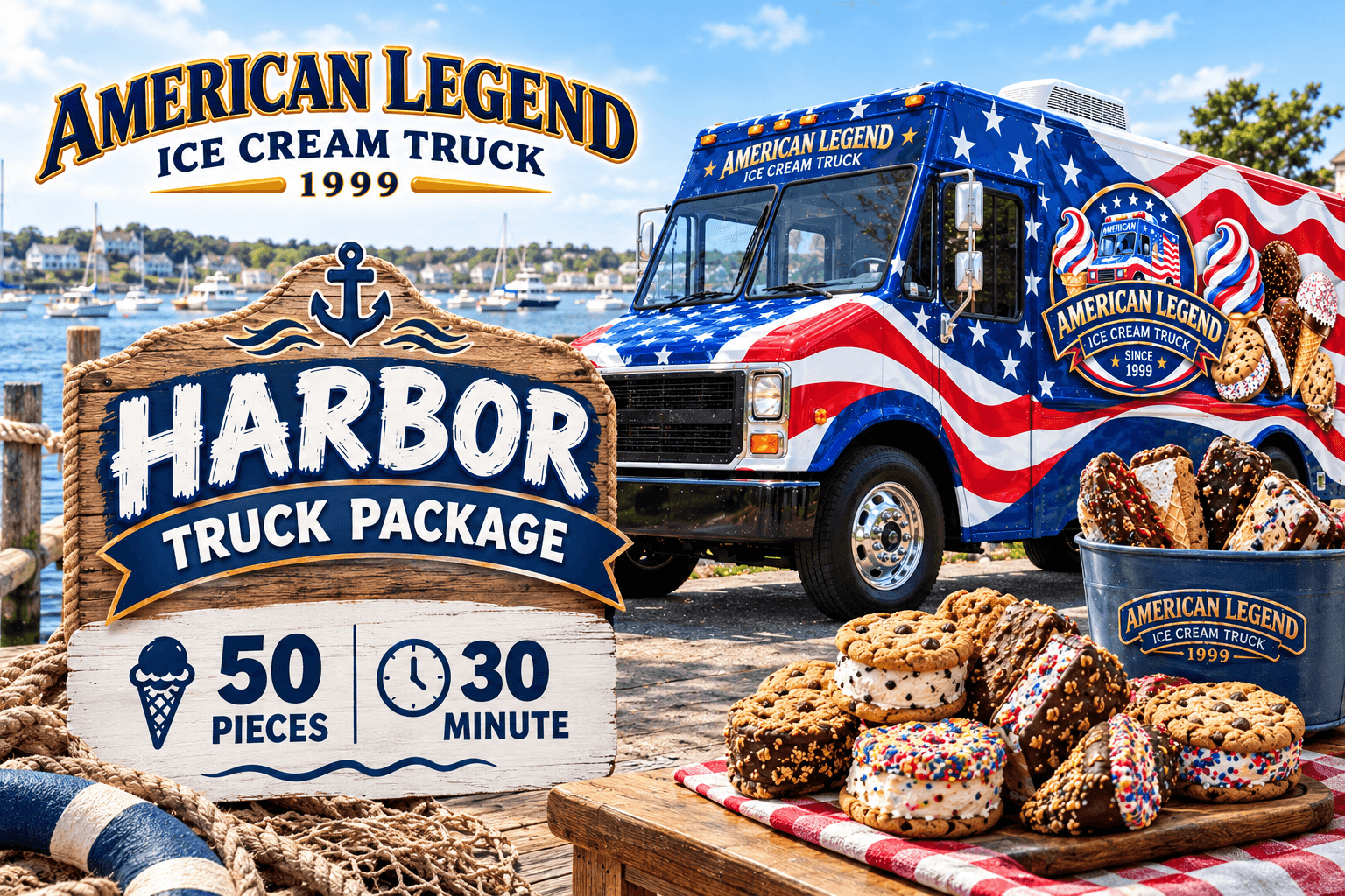 Harbor - Premium ice cream truck catering package in New England