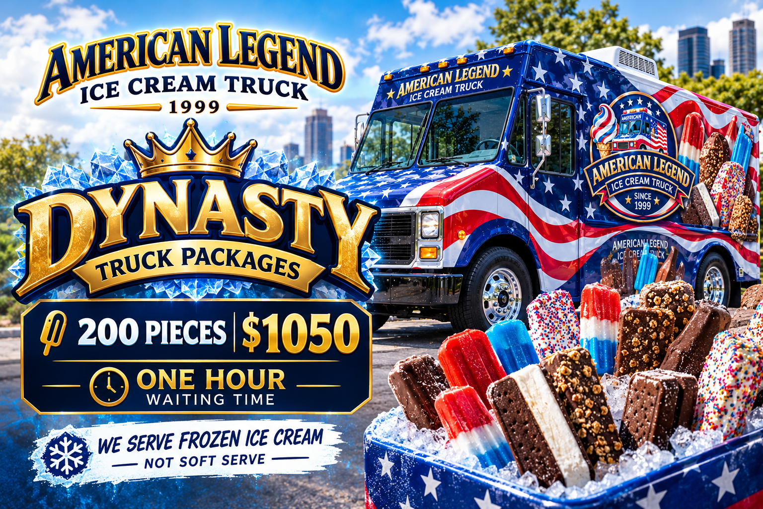 Reserve our Dynasty for your event in MA Dynasty - Premium ice cream truck catering package in New England